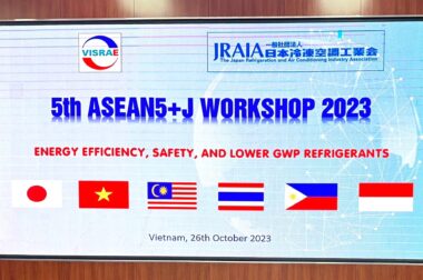 ASEAN 5 & Japan Workshop on Energy Efficiency, Safety and lower GWP refrigerant ระหว่างวันที่ 25 – 26 ตุลาคม 2566 ณ ประเทศเวียดนาม